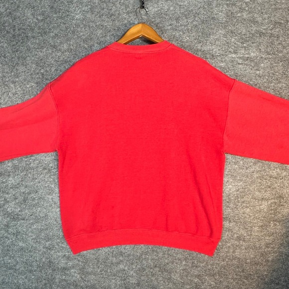 Vintage Wisconsin Badgers Rose Bowl Crewneck Sweatshirt XL Red 90s Football - Picture 3 of 14